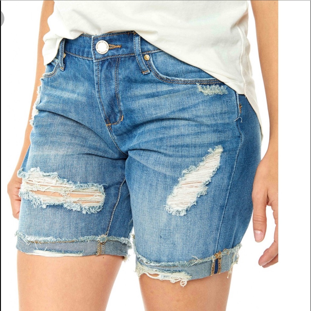 Articles of society, DENIM  DISTRESSED SHORTS
